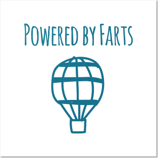 Hot Air Balloon powered by Farts Posters and Art